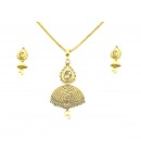 Designer Golden Pendent Set with Earrings, Gold Color, KHP-2667, Fashion Jewelry